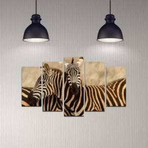 Image of 5DMDF-16 Multicolor Decorative MDF Painting (5 Pieces)