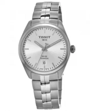 image of Tissot PR 100 Silver Dial Titanium Mens Watch T101.410.44.031.00 T101.410.44.031.00