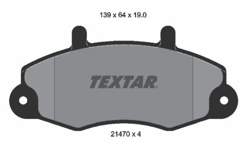 Image of Brake pad set TEXTAR 2147001