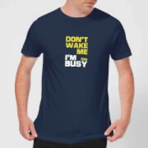 Image of Plain Lazy Don't Wake Me Mens T-Shirt - Navy - L
