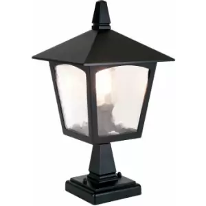 Image of Loops - IP43 1 Bulb Wall Ground Pedestal Light Black LED E27 100W d00216