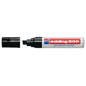 Image of Edding 800 Permanent Marker Chisel Tip 4-12mm Black 1 x Pack of 5 Permanent Markers