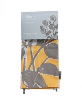 Image of Rhs Dahlia Set Of 2 Tea Towels