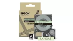 Image of Epson C53S672105/LK-4GAS DirectLabel-etikettes green on gray 12mm...