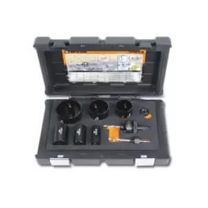 image of Beta Tools 450/C9 9pc Electrician's Holesaw & Accessory Set 004500305