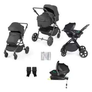 Image of Ickle Bubba Comet I-Size Travel System With Stratus Car Seat & Isofix Base- Black