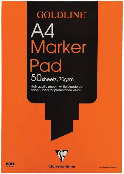 image of Goldline Bleedproof Marker Pad 50 Sheet 70g