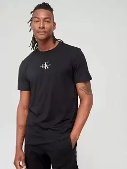 Image of Calvin Klein Jeans Monologo Regular T-Shirt - Black, Size XL, Men