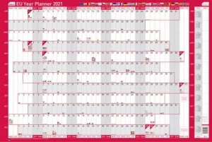 Image of Sasco Unmounted EU Year Planner 2021 BX10