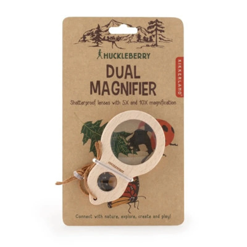 Image of Kikkerland Huckleberry Dual Magnifier Glass Explorer Tool For Kids
