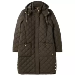Image of Joules Womens Chatham Longline Quilted Coat Heritage Green 10