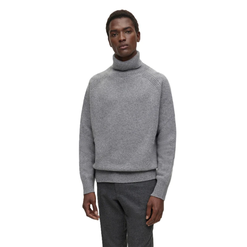 Image of Boss Mens Milione Crew Neck Jumper Grey male 2XL