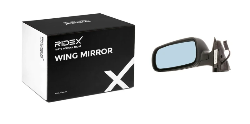 Image of RIDEX 50O0023 Wing mirror Left, black, for electric mirror adjustment Outside Mirror (50)