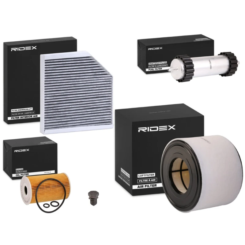 Image of RIDEX 4055F30765 Filter Set with gaskets/seals, with seal ring Filter Set (4055)
