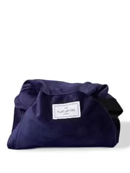 image of The Flat Lay Co. Navy Velvet Open Flat Makeup Bag, Navy, Women