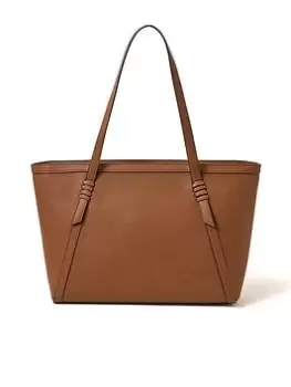 Image of Accessorize Artisanal Strap Detail Tote Bag, Brown, Women