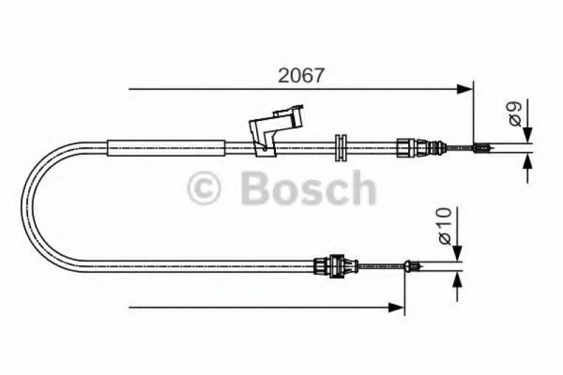 Image of Bosch 1 987 482 134 Brake Cable 2067mm Cable,parking brake (124)