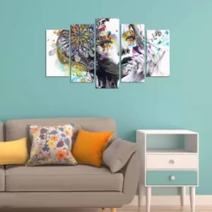 Image of ABSW-01 Multicolor Decorative MDF Painting (5 Pieces)