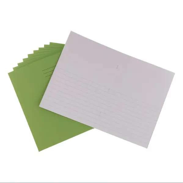 Image of Classmates A4 Exercise Book 32 Page, Top Half Plain / Bottom 8mm Ruled, Green - Pack of 100
