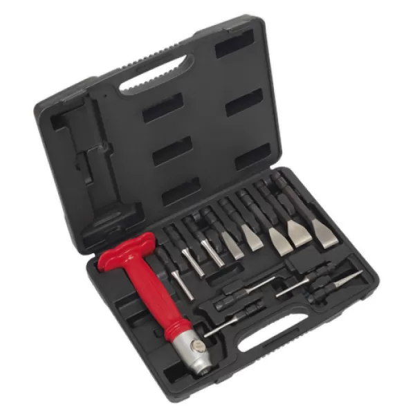 image of Genuine SEALEY AK9215 Interchangeable Punch & Chisel Set 13pc