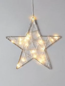 image of Wire Star With 20 LED Christmas Lights