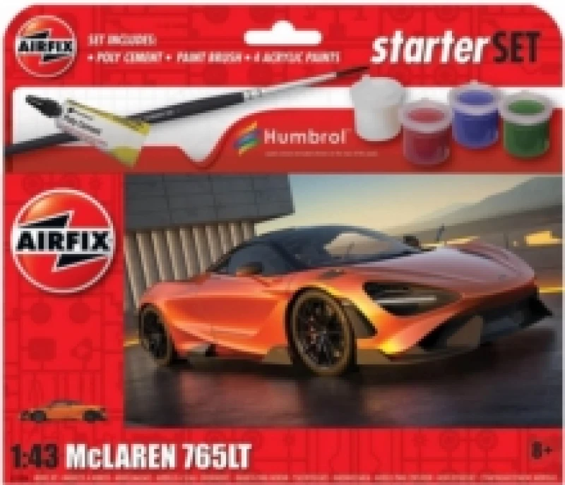 Image of Airfix Starter Set Mclaren 765LT 1:43 Model Kit Multi unisex