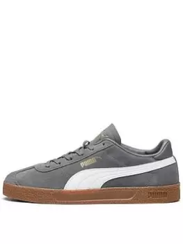 Puma Club Trainers, Grey, Size 8, Men