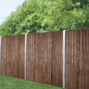 Forest 6' x 6' Brown Pressure Treated Vertical Closeboard Fence Panel (1.83m x 1.85m) - main image