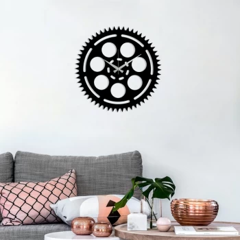 image of Metal Wall Clock 9 - Black Decorative Metal Wall Clock