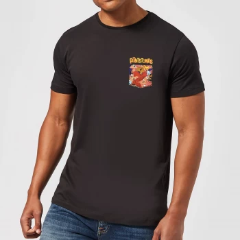 Image of The Flintstones Pocket Pattern Mens T-Shirt - Black - 3XL - Black
