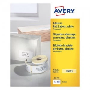 image of Avery R5013 89 x 36mm Printer Label Rolls