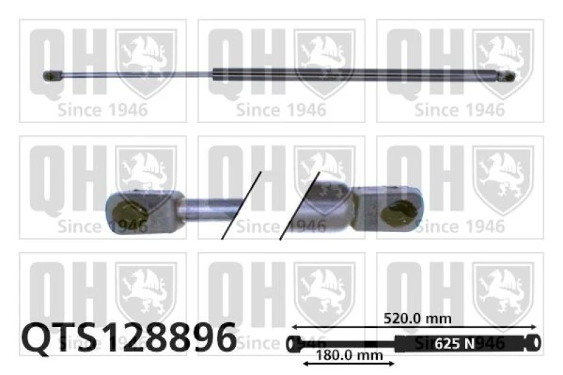 Image of QUINTON HAZELL Tailgate strut QUINTON HAZELL QTS128896