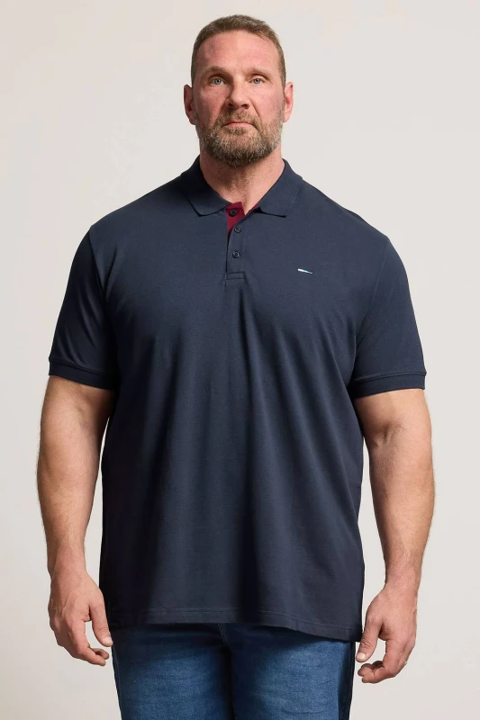 Image of BadRhino BadRhino Men Short Sleeve Polo Shirt in Dark Navy Size: 4X-Large Dark Navy 4X-Large Male 5063589978981