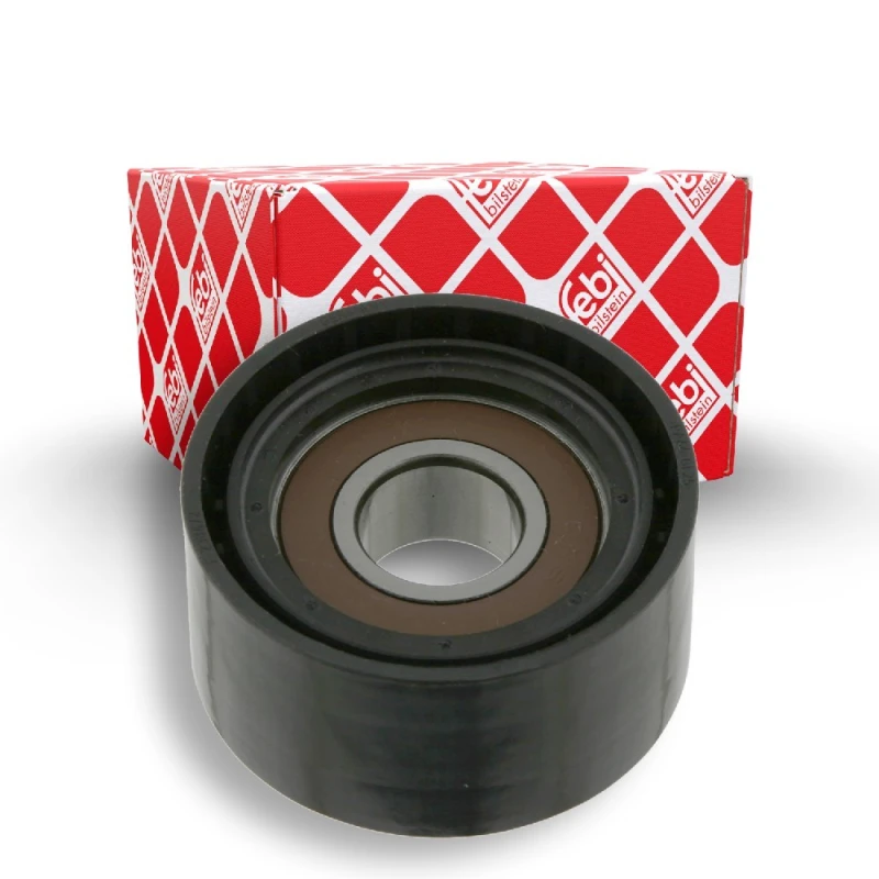 Image of FEBI BILSTEIN 23773 Idler Pulley Plastic Deflection/Guide Pulley,v-ribbed belt (312)