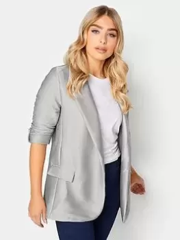 image of M&Co Edge To Edge Blazer Jacket, Grey, Size 10, Women