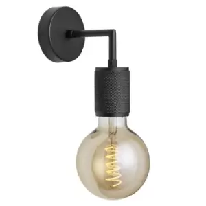 image of Industville Knurled Edison Wall Light in Black