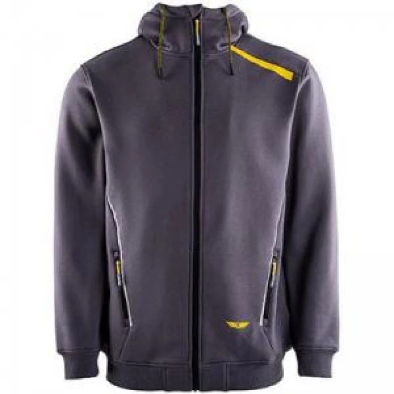 Image of Trojan Trojan Mens Grey Hoodie L 18L4605