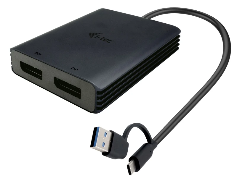 Image of i-tec i-tec USB-A/USB-C Dual 4K/60 Hz DisplayPort Video Adapter CADUAL4KDP