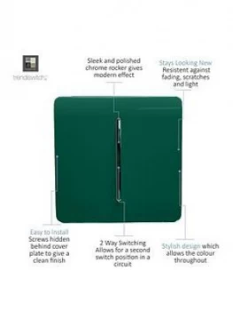 Image of Trendiswitch 1G 2W 10 Amp Light Switch Dark Green