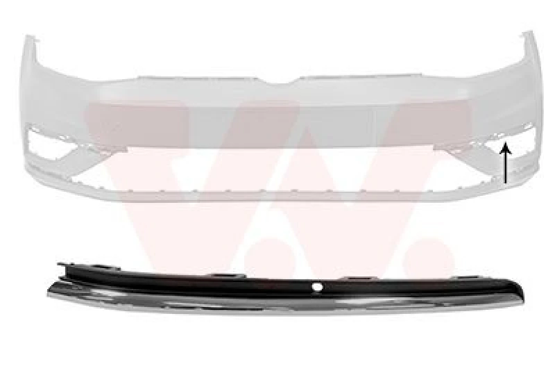 Image of VAN WEZEL Bumper moulding VAN WEZEL 5775585