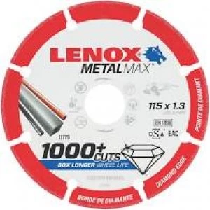 image of Lenox MetalMax Diamond Metal Cutting Disc 115mm