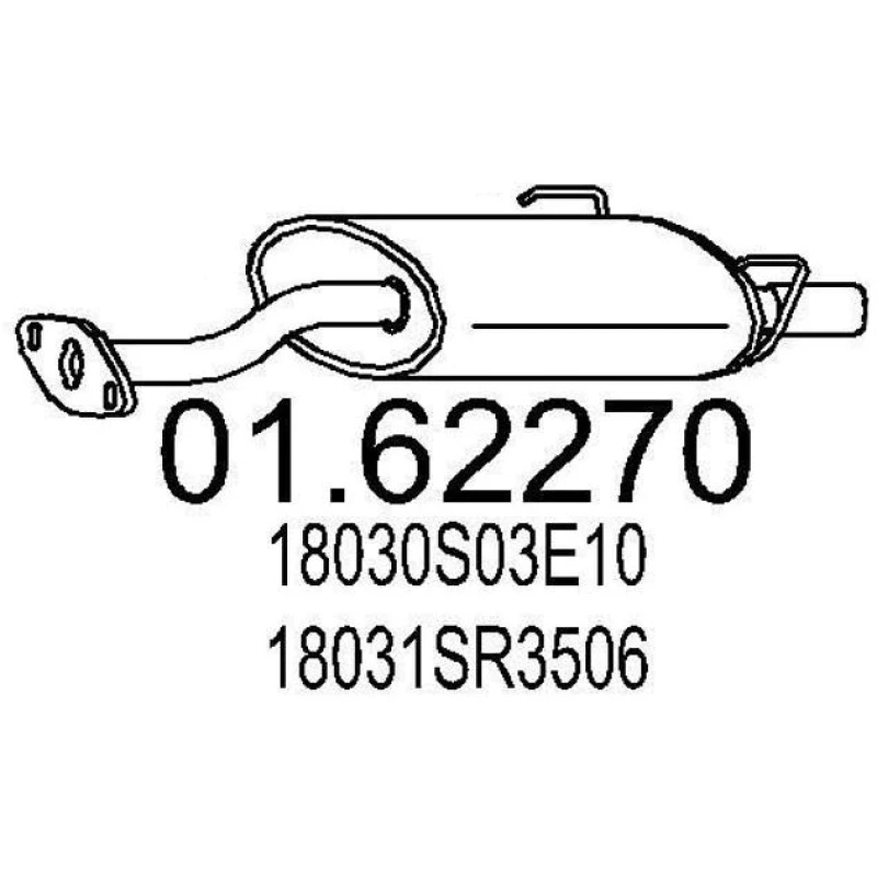 Image of MTS 01.62270 Rear silencer End Silencer (3437)