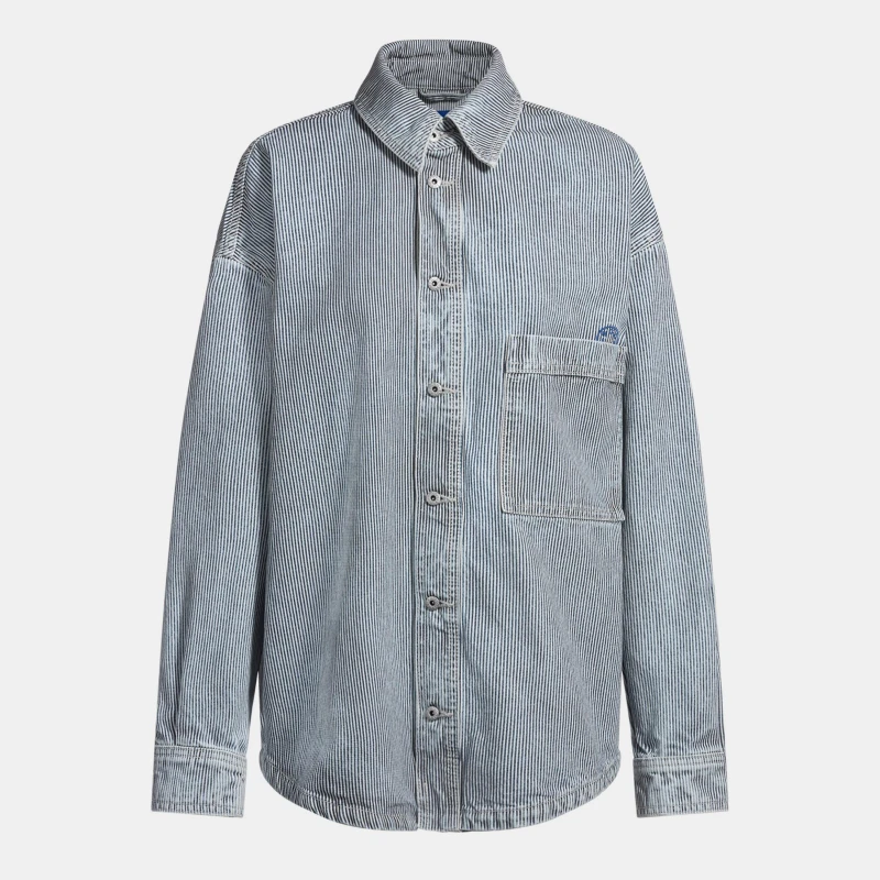 Image of Hugo Womens Long-Sleeve Denim Shirt Denim Shirt - Long Sleeve 8 (S) Blue 63581818310