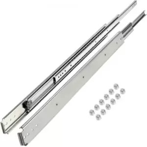 image of VEVOR Drawer Slides, 1 Pair 32" Soft Close Drawer Slides, Ball Bearing Side Mount Drawer Hardware Slides, 500 LBS Load Capacity 3-Section Full Extensi