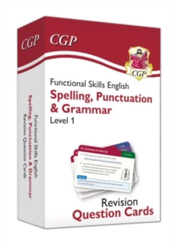Image of Functional Skills English Revision Question Cards: Spelling, Punctuation & Grammar - Level 1 Hardback