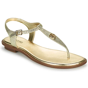 image of Michael Kors MALLORY THONG womens Sandals in Gold