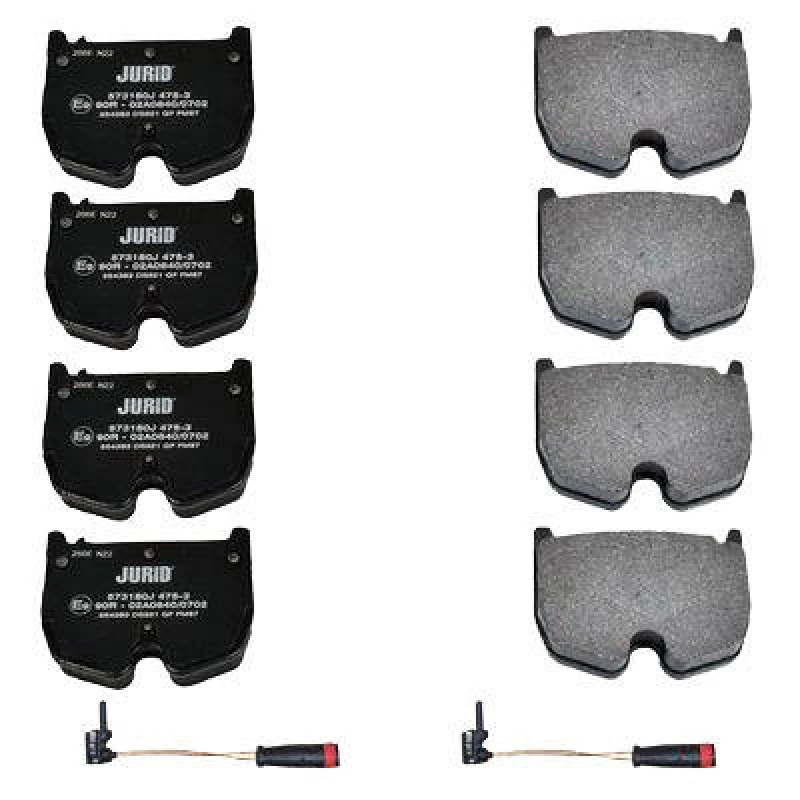 Image of JURID 573180J Brake pad set incl. wear warning contact Brake Pad Set,disc brake (402)