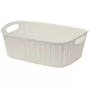 image of JVL Loop 3L White Storage Basket