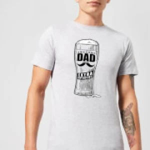 image of Awesome Dad Beer Glass Mens T-Shirt - Grey - 3XL