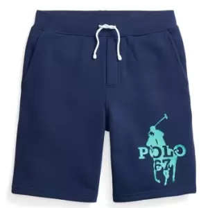 image of Polo Ralph Lauren Polo Ralph Lauren Large Logo Shorts Junior Boys - Blue